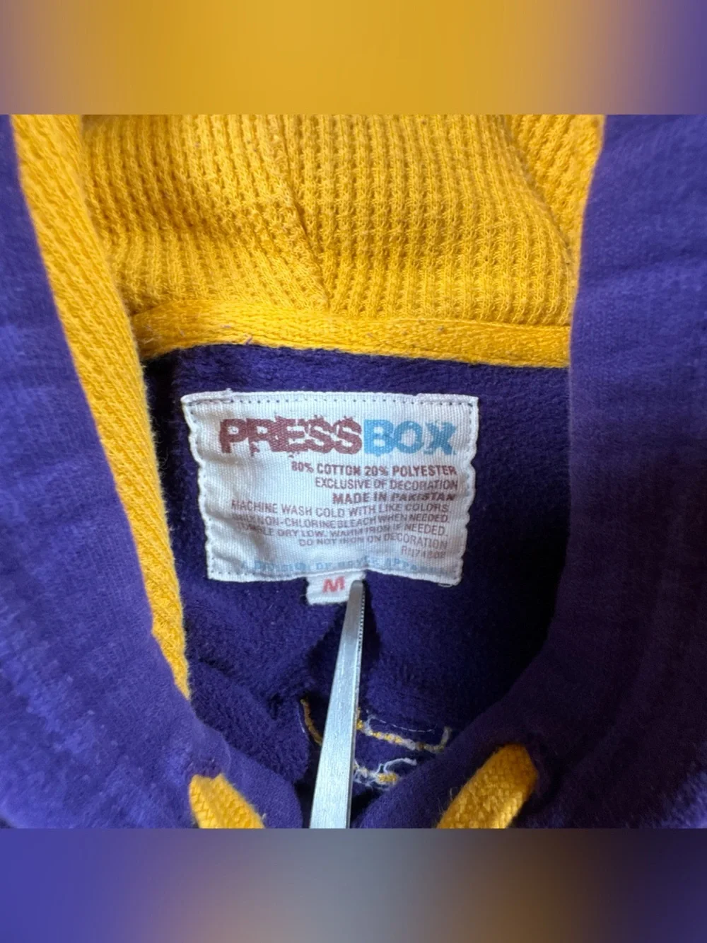 Pressbox LSU Tigers Womens Medium Purple & Gold Hoodie Sweatshirt NCAA Retro - Picture 4 of 6